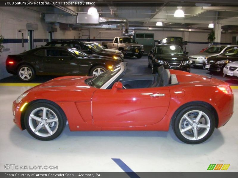 Chili Pepper Red / Black 2008 Saturn Sky Roadster