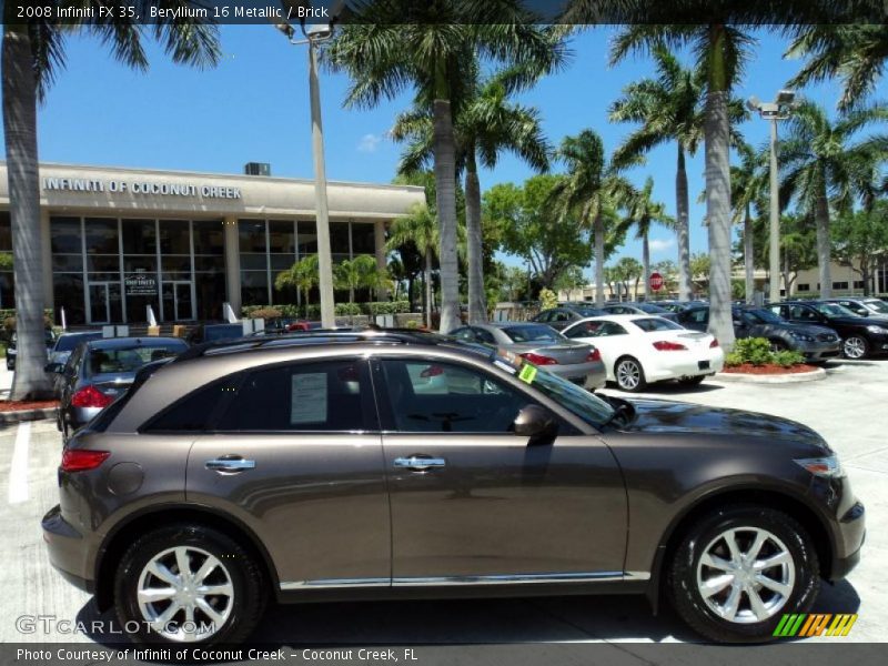 Beryllium 16 Metallic / Brick 2008 Infiniti FX 35