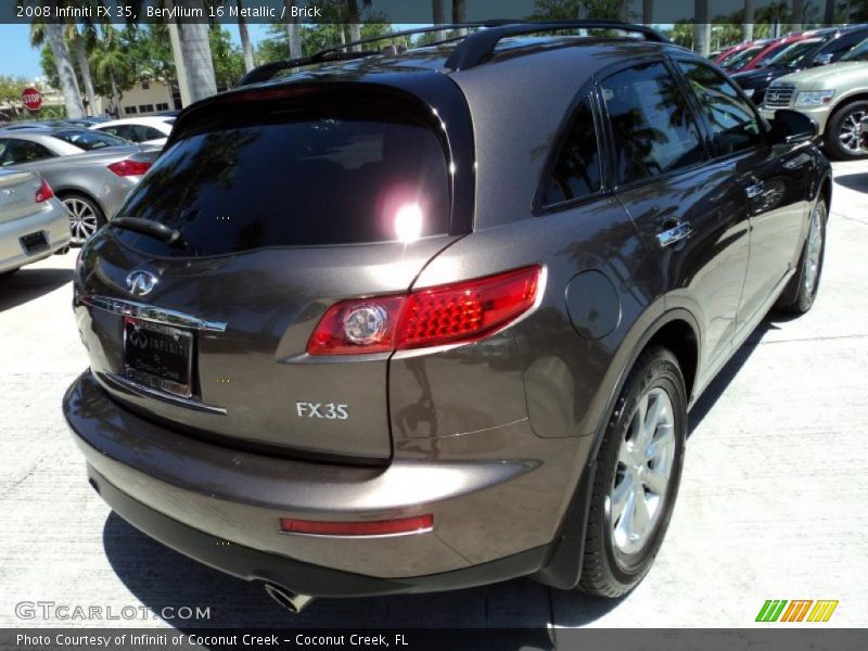 Beryllium 16 Metallic / Brick 2008 Infiniti FX 35