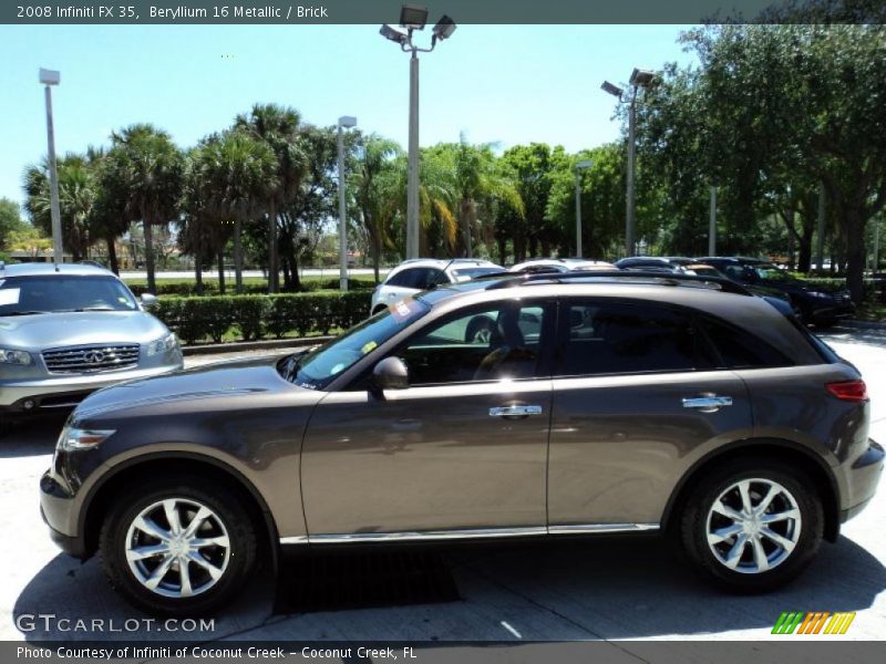 Beryllium 16 Metallic / Brick 2008 Infiniti FX 35