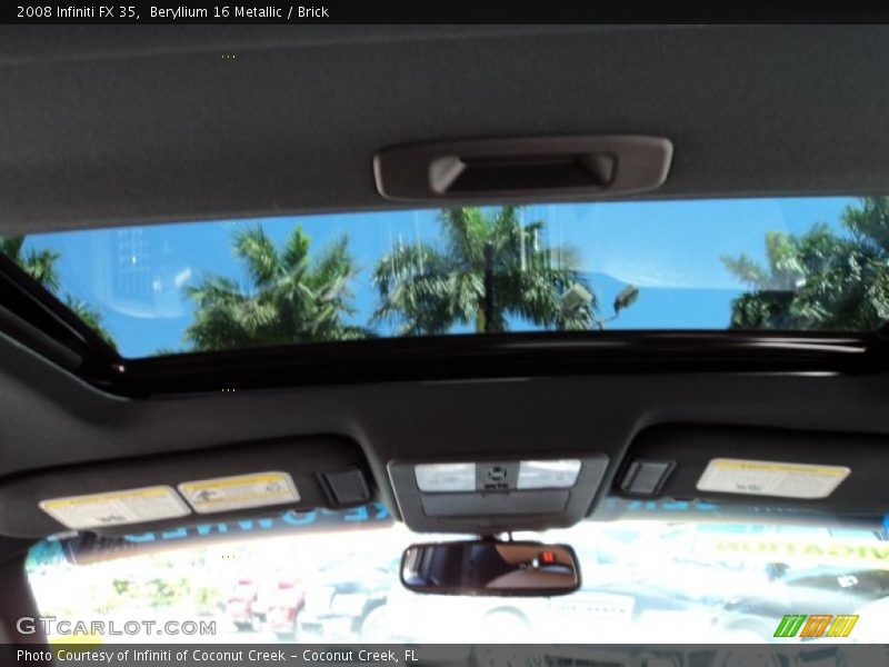 Beryllium 16 Metallic / Brick 2008 Infiniti FX 35