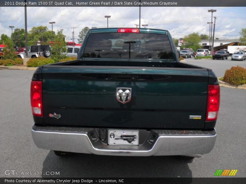 Hunter Green Pearl / Dark Slate Gray/Medium Graystone 2011 Dodge Ram 1500 ST Quad Cab