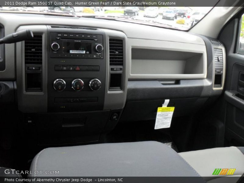 Hunter Green Pearl / Dark Slate Gray/Medium Graystone 2011 Dodge Ram 1500 ST Quad Cab