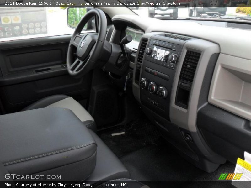 Hunter Green Pearl / Dark Slate Gray/Medium Graystone 2011 Dodge Ram 1500 ST Quad Cab