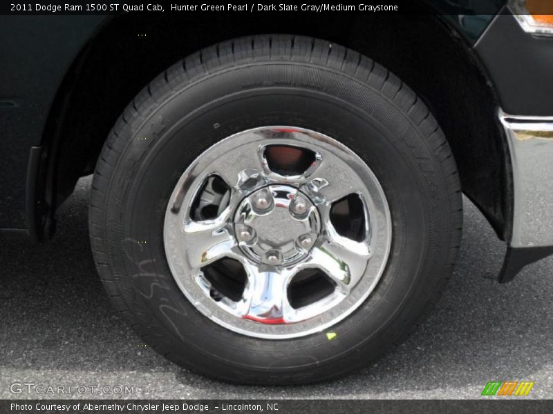 Hunter Green Pearl / Dark Slate Gray/Medium Graystone 2011 Dodge Ram 1500 ST Quad Cab