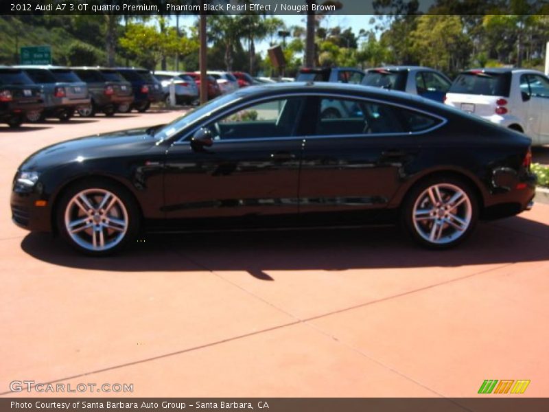 Phantom Black Pearl Effect / Nougat Brown 2012 Audi A7 3.0T quattro Premium