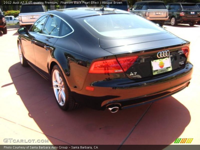 Phantom Black Pearl Effect / Nougat Brown 2012 Audi A7 3.0T quattro Premium