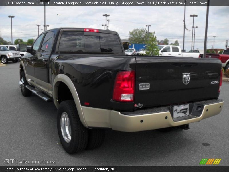 Rugged Brown Pearl / Dark Slate Gray/Russet Brown 2011 Dodge Ram 3500 HD Laramie Longhorn Crew Cab 4x4 Dually