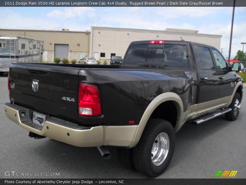 Rugged Brown Pearl / Dark Slate Gray/Russet Brown 2011 Dodge Ram 3500 HD Laramie Longhorn Crew Cab 4x4 Dually