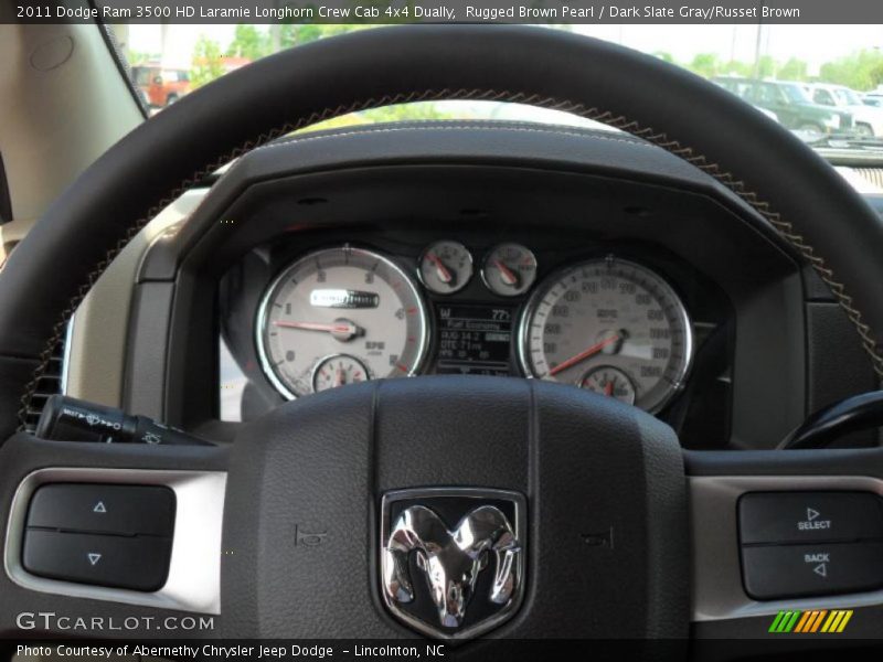 Rugged Brown Pearl / Dark Slate Gray/Russet Brown 2011 Dodge Ram 3500 HD Laramie Longhorn Crew Cab 4x4 Dually
