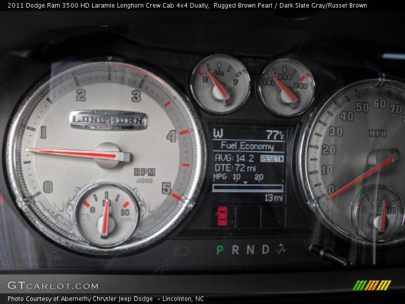 Rugged Brown Pearl / Dark Slate Gray/Russet Brown 2011 Dodge Ram 3500 HD Laramie Longhorn Crew Cab 4x4 Dually