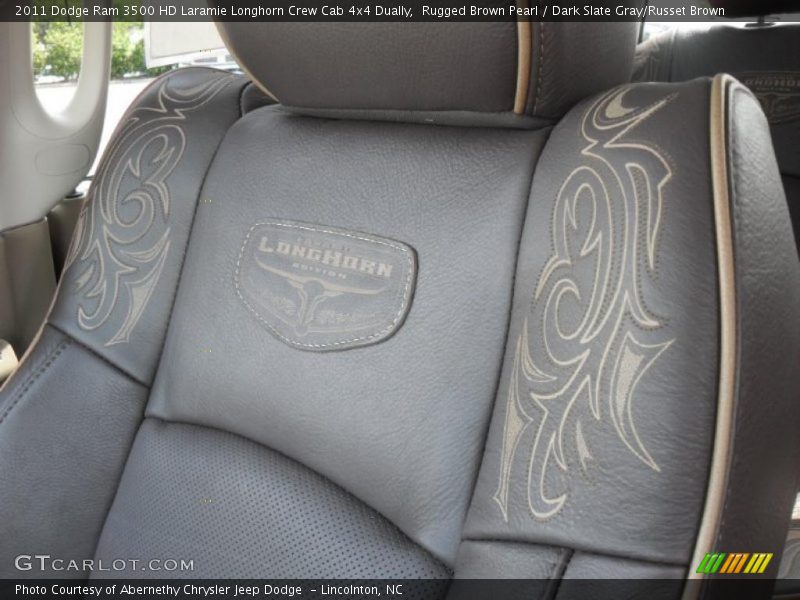 Rugged Brown Pearl / Dark Slate Gray/Russet Brown 2011 Dodge Ram 3500 HD Laramie Longhorn Crew Cab 4x4 Dually
