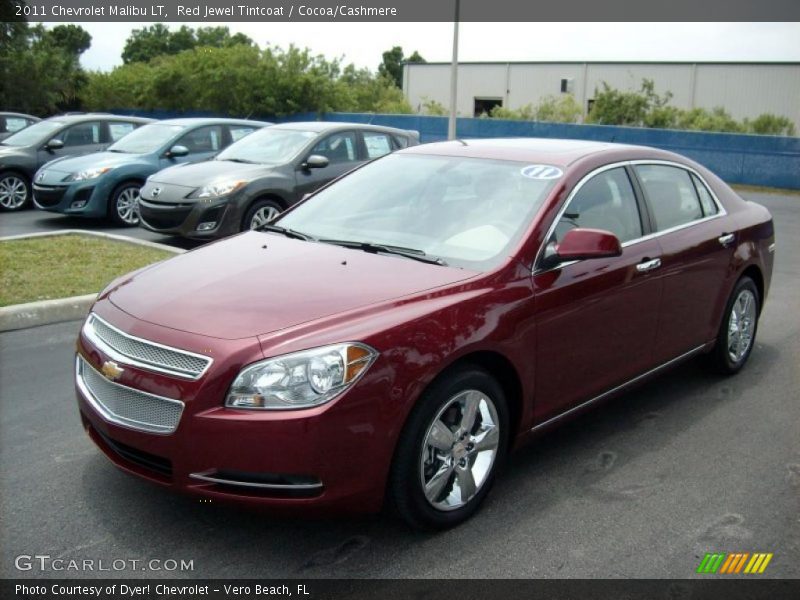 Red Jewel Tintcoat / Cocoa/Cashmere 2011 Chevrolet Malibu LT