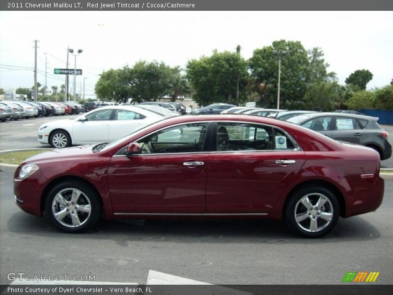 Red Jewel Tintcoat / Cocoa/Cashmere 2011 Chevrolet Malibu LT