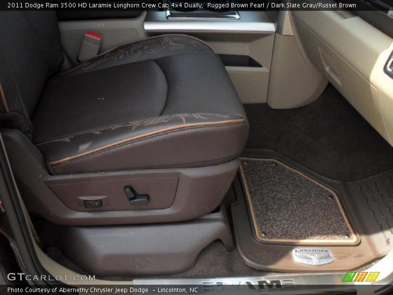 Rugged Brown Pearl / Dark Slate Gray/Russet Brown 2011 Dodge Ram 3500 HD Laramie Longhorn Crew Cab 4x4 Dually
