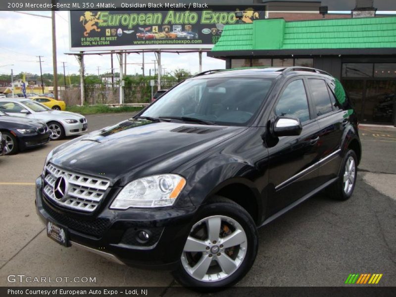 Obsidian Black Metallic / Black 2009 Mercedes-Benz ML 350 4Matic