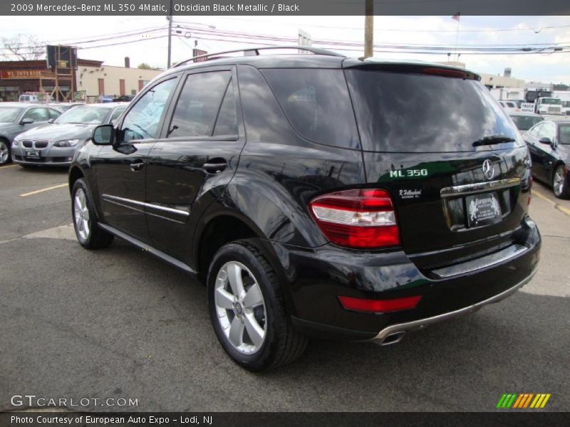 Obsidian Black Metallic / Black 2009 Mercedes-Benz ML 350 4Matic