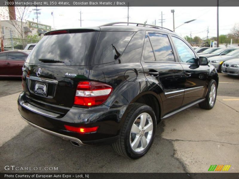 Obsidian Black Metallic / Black 2009 Mercedes-Benz ML 350 4Matic