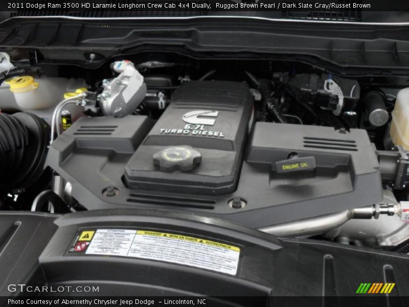 Rugged Brown Pearl / Dark Slate Gray/Russet Brown 2011 Dodge Ram 3500 HD Laramie Longhorn Crew Cab 4x4 Dually