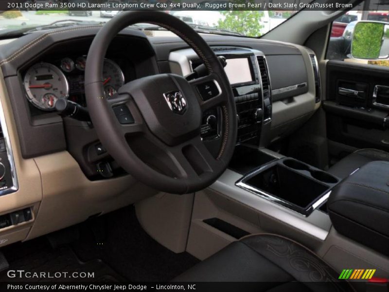 Rugged Brown Pearl / Dark Slate Gray/Russet Brown 2011 Dodge Ram 3500 HD Laramie Longhorn Crew Cab 4x4 Dually
