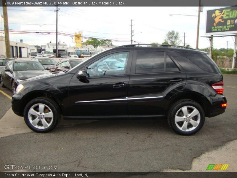 Obsidian Black Metallic / Black 2009 Mercedes-Benz ML 350 4Matic