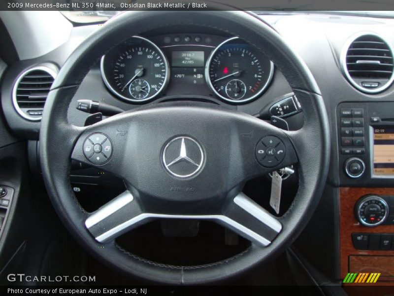 Obsidian Black Metallic / Black 2009 Mercedes-Benz ML 350 4Matic