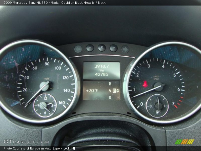 Obsidian Black Metallic / Black 2009 Mercedes-Benz ML 350 4Matic
