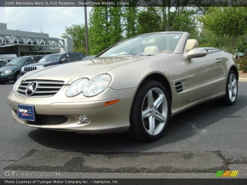 Desert Silver Metallic / Stone 2005 Mercedes-Benz SL 500 Roadster