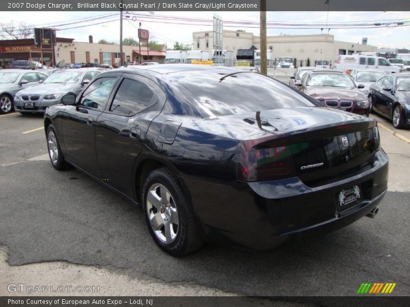 Brilliant Black Crystal Pearl / Dark Slate Gray/Light Graystone 2007 Dodge Charger