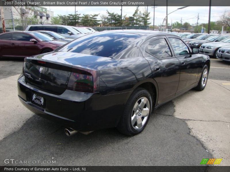 Brilliant Black Crystal Pearl / Dark Slate Gray/Light Graystone 2007 Dodge Charger