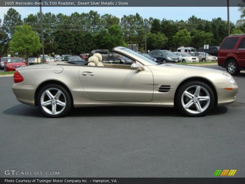 Desert Silver Metallic / Stone 2005 Mercedes-Benz SL 500 Roadster