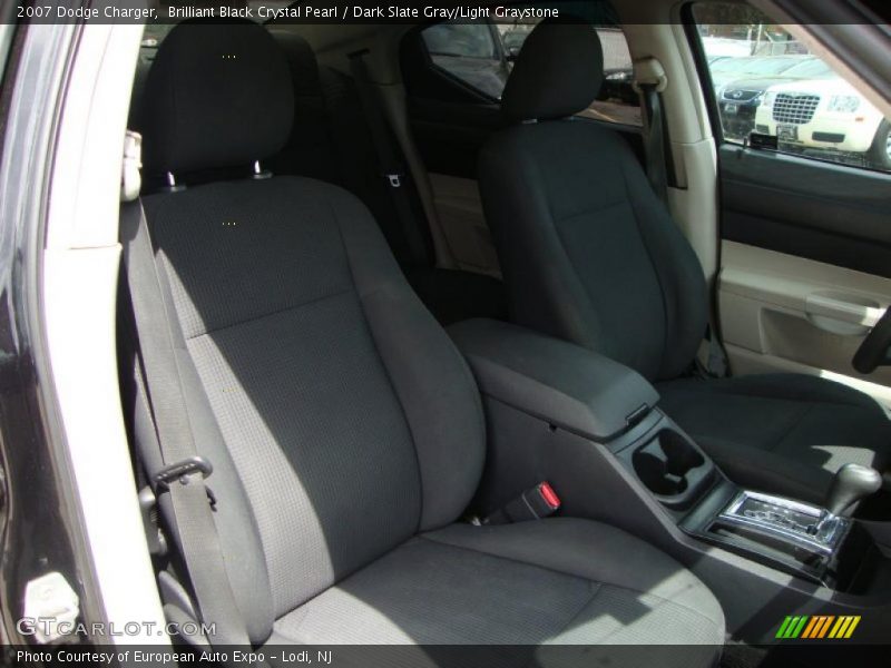 Brilliant Black Crystal Pearl / Dark Slate Gray/Light Graystone 2007 Dodge Charger