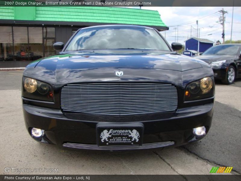 Brilliant Black Crystal Pearl / Dark Slate Gray/Light Graystone 2007 Dodge Charger