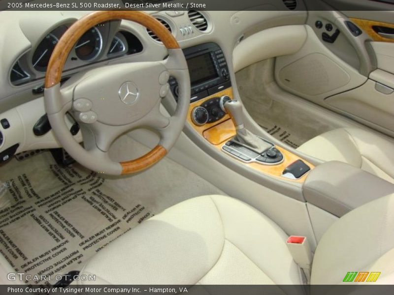 Desert Silver Metallic / Stone 2005 Mercedes-Benz SL 500 Roadster