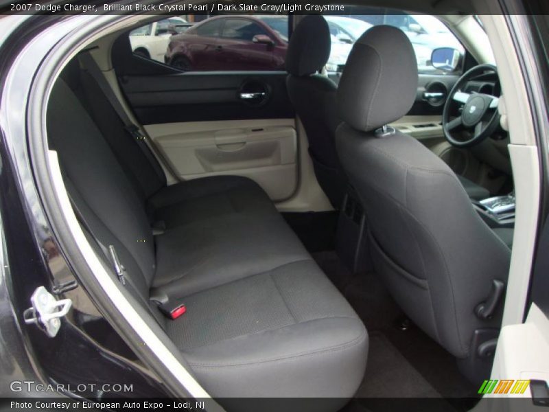 Brilliant Black Crystal Pearl / Dark Slate Gray/Light Graystone 2007 Dodge Charger