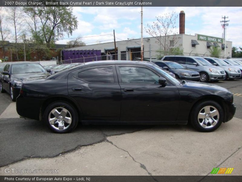 Brilliant Black Crystal Pearl / Dark Slate Gray/Light Graystone 2007 Dodge Charger