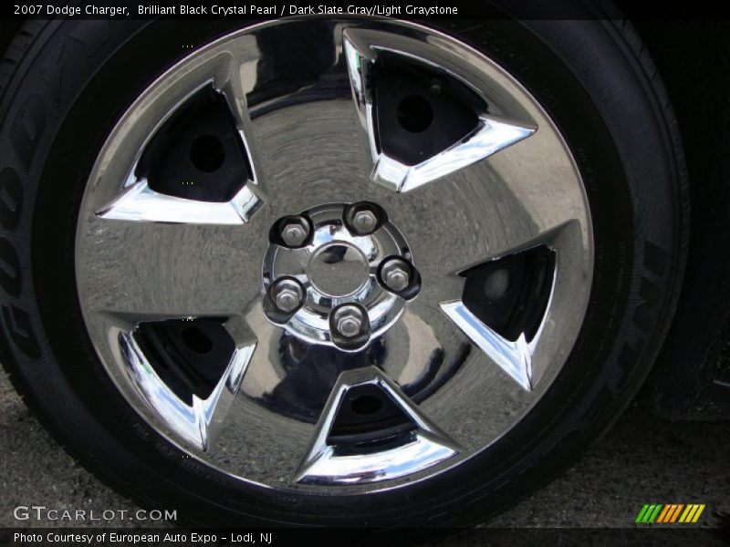 Brilliant Black Crystal Pearl / Dark Slate Gray/Light Graystone 2007 Dodge Charger