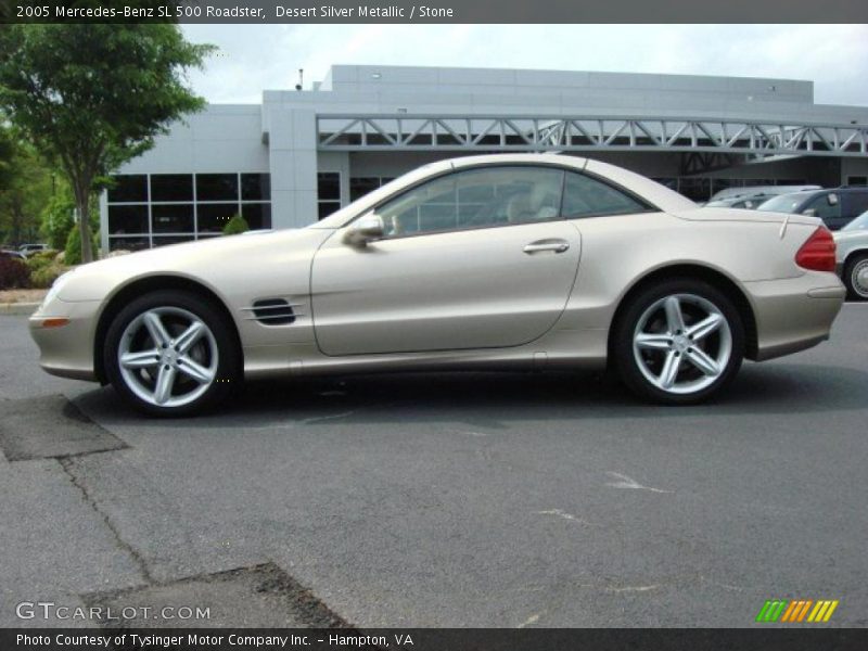 Desert Silver Metallic / Stone 2005 Mercedes-Benz SL 500 Roadster