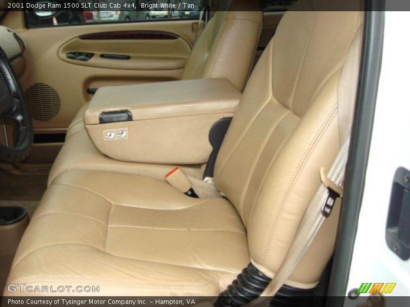 Bright White / Tan 2001 Dodge Ram 1500 SLT Club Cab 4x4