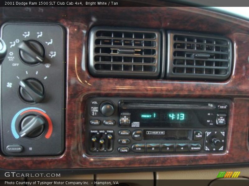 Bright White / Tan 2001 Dodge Ram 1500 SLT Club Cab 4x4