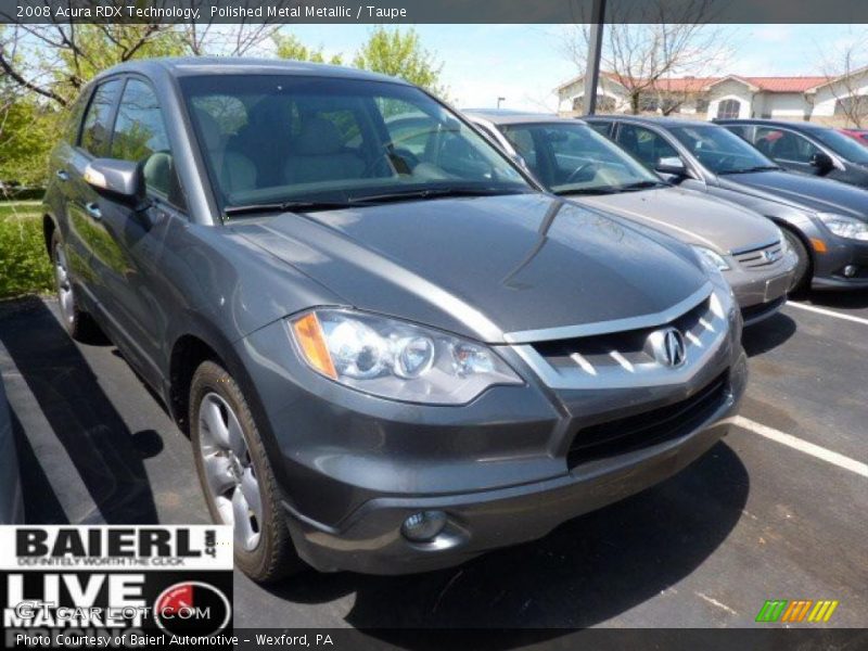 Polished Metal Metallic / Taupe 2008 Acura RDX Technology