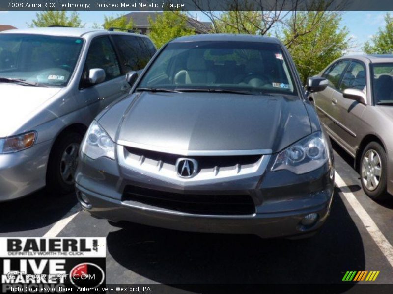 Polished Metal Metallic / Taupe 2008 Acura RDX Technology