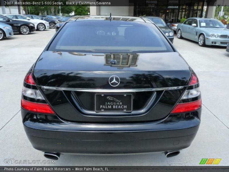 Black / Cashmere/Savanna 2007 Mercedes-Benz S 600 Sedan