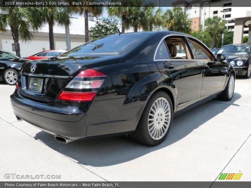 Black / Cashmere/Savanna 2007 Mercedes-Benz S 600 Sedan