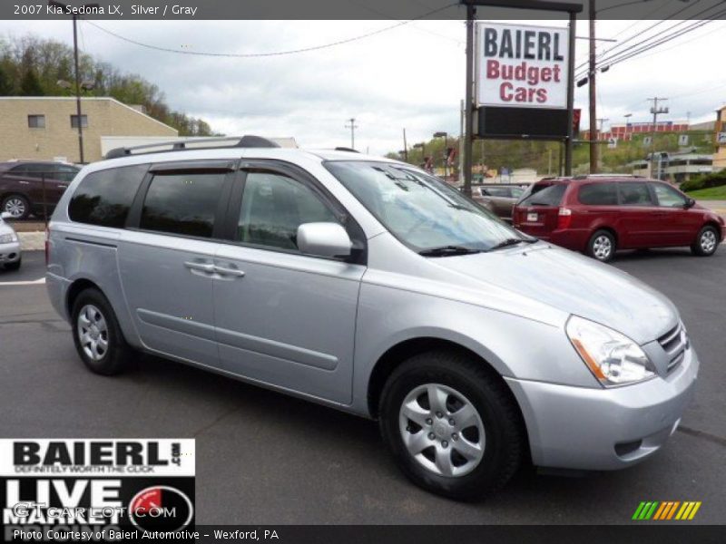 Silver / Gray 2007 Kia Sedona LX