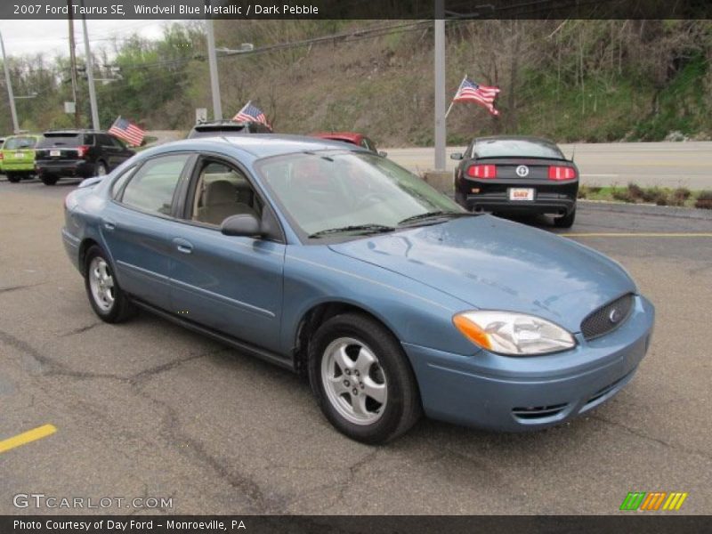 Windveil Blue Metallic / Dark Pebble 2007 Ford Taurus SE