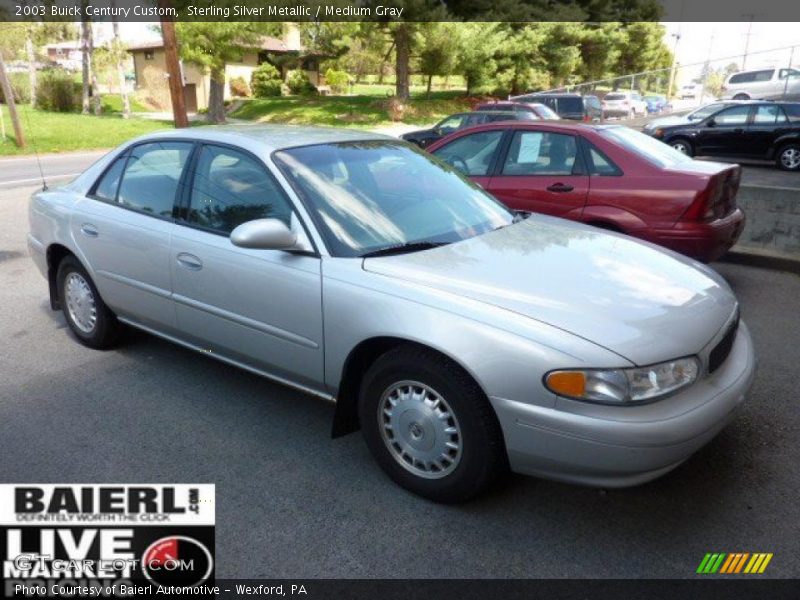 Sterling Silver Metallic / Medium Gray 2003 Buick Century Custom