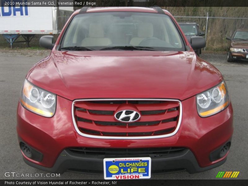 Venetian Red / Beige 2010 Hyundai Santa Fe GLS