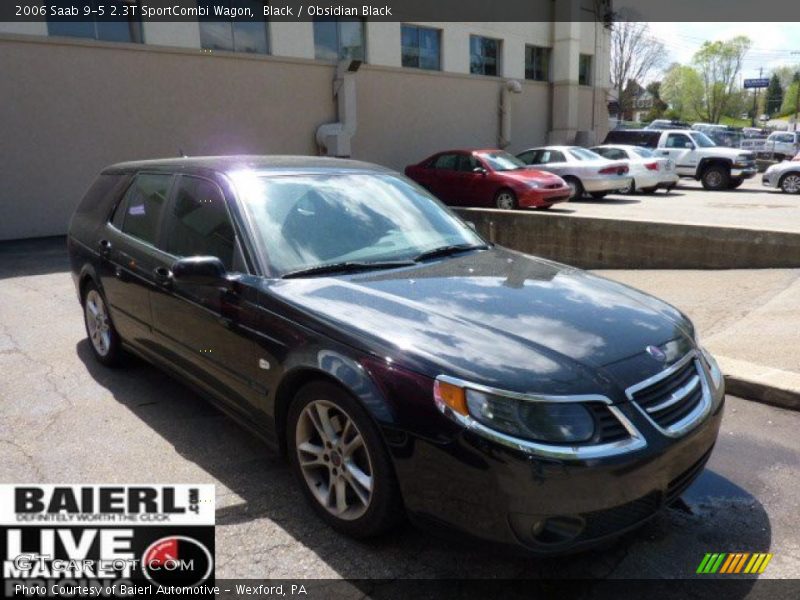 Black / Obsidian Black 2006 Saab 9-5 2.3T SportCombi Wagon