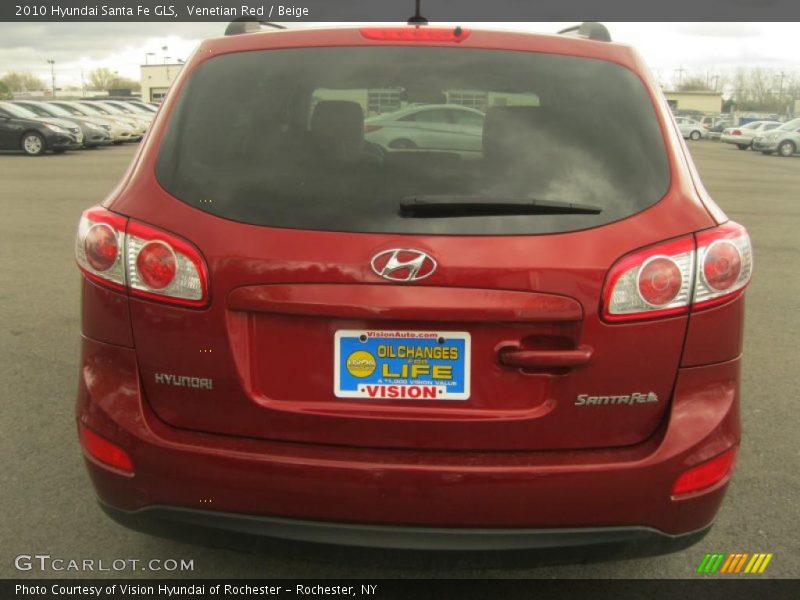 Venetian Red / Beige 2010 Hyundai Santa Fe GLS